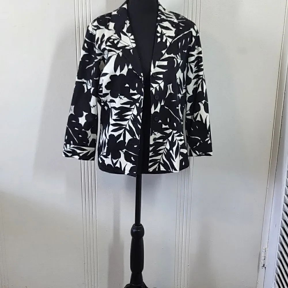 Talbots Black & White Jacket - Picture 1 of 10